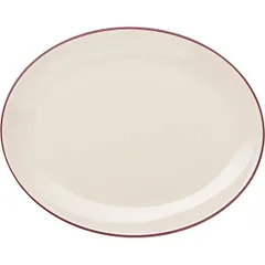 Блюдо «Кларет» овальное фарфор ,H=11,L=200,B=160мм бежев.,бордо