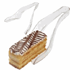 Cake tongs polycarbonate ,L=24,B=11cm