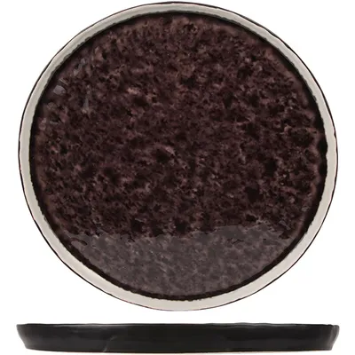 Тарелка «Лагуна» керамика D=27см фиолет.,черный