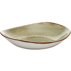 Тарелка глубокая «Крафт Грин» фарфор 0,8л ,H=55,L=255,B=240мм зелен., изображение 3