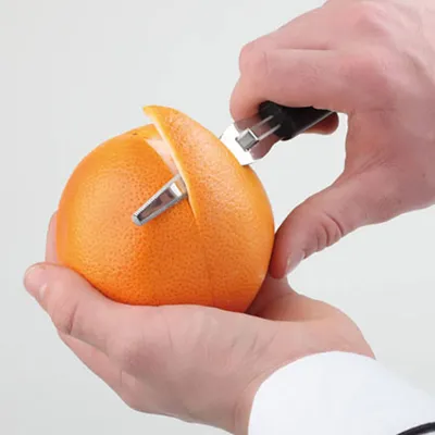 Нож для грейпфрута «Оранж» пластик,сталь ,L=21см черный, изображение 2