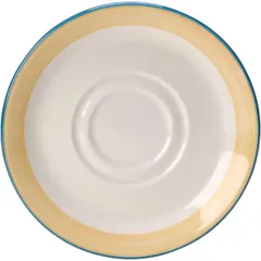 Saucer “Rio Yellow”  porcelain  D=145, H=16mm  white, yellow.