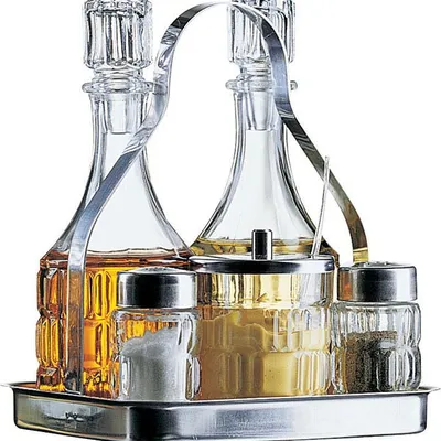 Набор масло,горч.,соль,перец «Фасетте» стекло,сталь нерж. ,H=30см, изображение 2