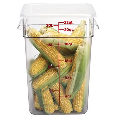 Контейнер для продуктов градуированный поликарбонат 20,8л ,H=40,L=31,B=25,6см прозр., изображение 6