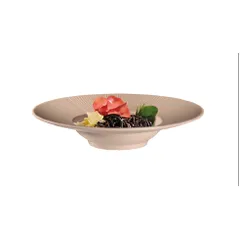 Тарелка «Нэро» пластик D=290,H=60,L=29,B=29мм бежев.