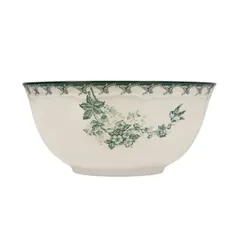 Салатник «Боярышник» керамика 0,6л D=15,H=7см белый,зелен., изображение 2