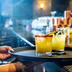 Поднос «Камтрид» прорезиненный круглый стеклопласт. D=35,5см черный, изображение 3