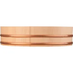 Кадка для риса бамбук,пластик D=33/35,H=10см бежев., изображение 3