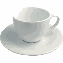 Пара чайная «Френч Классик» фарфор 350мл D=19,5см белый