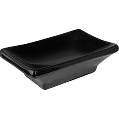 Rectangular sauce boat “Kunstwerk”  porcelain , H=3, L=10, B=6cm  black