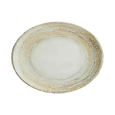 Блюдо сервировочное «Патера» овальное фарфор ,L=25,B=19см серый