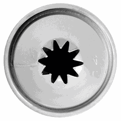 Насадка кондитерская «10-конечная звезда» сталь нерж. D=22/10,H=35мм металлич.