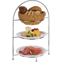 3-tier shelf  metal  D=18/27, H=44, L=29, B=20 cm  chrome