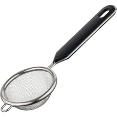 Sieve with handle  stainless steel  D=70, H=25, L=170mm  metal.