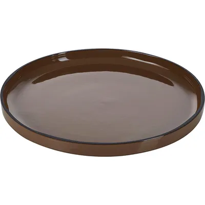 Тарелка «Карактэр» с высоким бортом керамика D=21,H=2см коричнев., Цвет: Коричневый, Диаметр (мм): 210