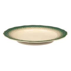 Тарелка «Эйфория» фарфор D=20см бежев.,зелен., Цвет: Бежевый, Диаметр (мм): 200, изображение 2