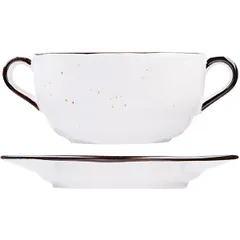 Чашка бульонная «Пастораль» фарфор 270мл D=105,H=50мм серый, изображение 4