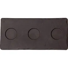 Блюдо для подачи «Базальт» керамика D=40,L=250,B=117мм черный,матовый, изображение 2