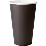 Стакан для горячих напитков одноразовый[50шт] бумага 400мл D=90,H=135мм черный