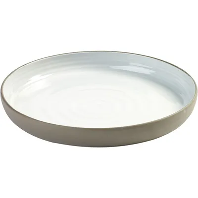 Тарелка «Даск» керамика D=205,H=25мм белый,серый, изображение 2