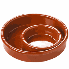 Baking dish ceramics 70ml D=84,H=30mm brown.