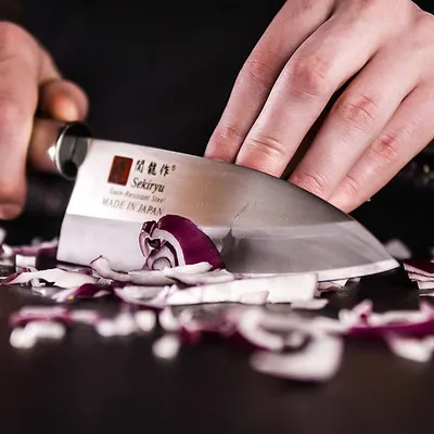 Нож кухонный «Токио» односторонняя заточк сталь нерж.,пластик ,L=285/150,B=47мм, изображение 4