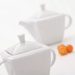 Чайник заварочный «Виктория» фарфор 400мл D=65,H=125,L=177,B=106мм белый, изображение 2