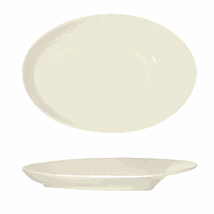 Dish “Silhouette” oval  porcelain , L=38 cm  ivory