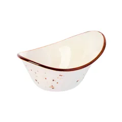 Салатник «Париж» фарфор 120мл ,H=60,L=125,B=95мм белый,коричнев., Объем по данным поставщика (мл): 120