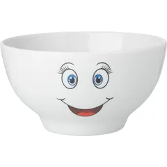 Salad bowl “Smile” porcelain 250ml white