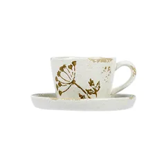 Чашка кофейная «Фенхель» фарфор 100мл D=68,H=48,L=90мм белый, изображение 4