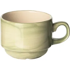 Чашка кофейная «Феннель» фарфор 100мл D=65,H=50,L=85мм зелен.,бежев.
