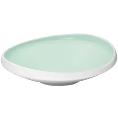 Тарелка глубокая «Нинфа» фарфор D=26,H=7см белый,аквамарин