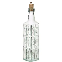 Бутылка для масла «Фиори» с пробкой стекло 0,575л ,H=30,L=6,B=6см прозр.