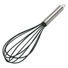 Whisk stainless steel, silicone ,H=9,L=30/18cm metal.