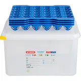 Контейнер для продуктов для яиц на 120 штук с крышкой + 4 лотка полипроп. ,H=20,L=35,4,B=32,5см проз