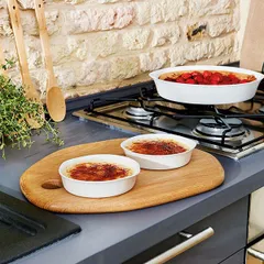 Блюдо для подачи «Смарт Кюзин» жаропрочное 250°С стекло D=28,H=5см белый, изображение 3