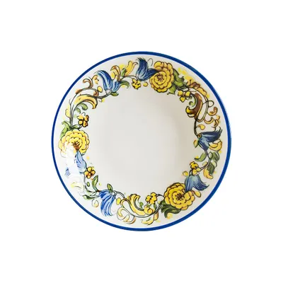 Тарелка глубокая «Албуфера» фарфор 1,3л D=25,H=5см белый,разноцветн.