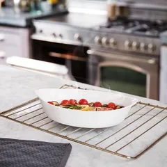 Блюдо «Смарт Кюзин» овальное стекло ,H=6,L=32,B=20см белый, изображение 4