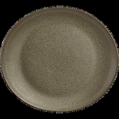 Тарелка «Терра Антиго» овальная керамика ,L=21,B=19см коричнев.,серый
