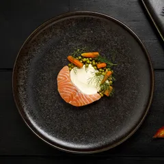 Блюдо «Раст Бронзо» с бортом фарфор D=300,H=35мм коричнев., изображение 2