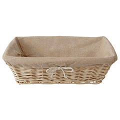 Wicker basket for bread ,H=10,L=32,B=24.5cm