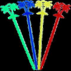 Cocktail stirrers “Palm”[50pcs] plastic ,L=20.5cm multi-colored.