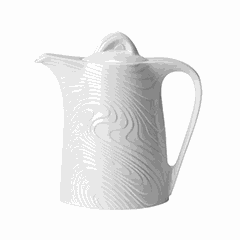 Coffee pot “Optic” porcelain 350ml ,H=135,L=160,B=70mm white