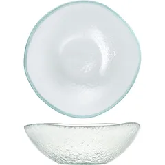 Salad bowl glass D=15,H=5cm green.