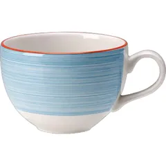 Tea cup “Rio Blue”  porcelain  228 ml  D=9, H=6 cm  white, blue