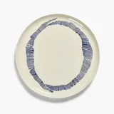 Блюдо «Фист» керамика D=35,H=2см белый,синий