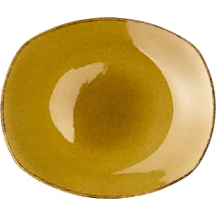 Тарелка «Террамеса мастед» мелкая овальная фарфор ,H=30,L=305,B=260мм св.корич.