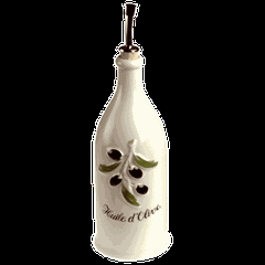 Bottle for oil “Provence”  porcelain, metal  250ml  D=65, H=230, L=70mm  white, painted