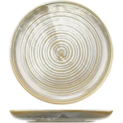 Plate “Agave” with rim  porcelain  D=205, H=25mm  green.